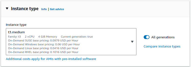 Select EC2 Instance Type